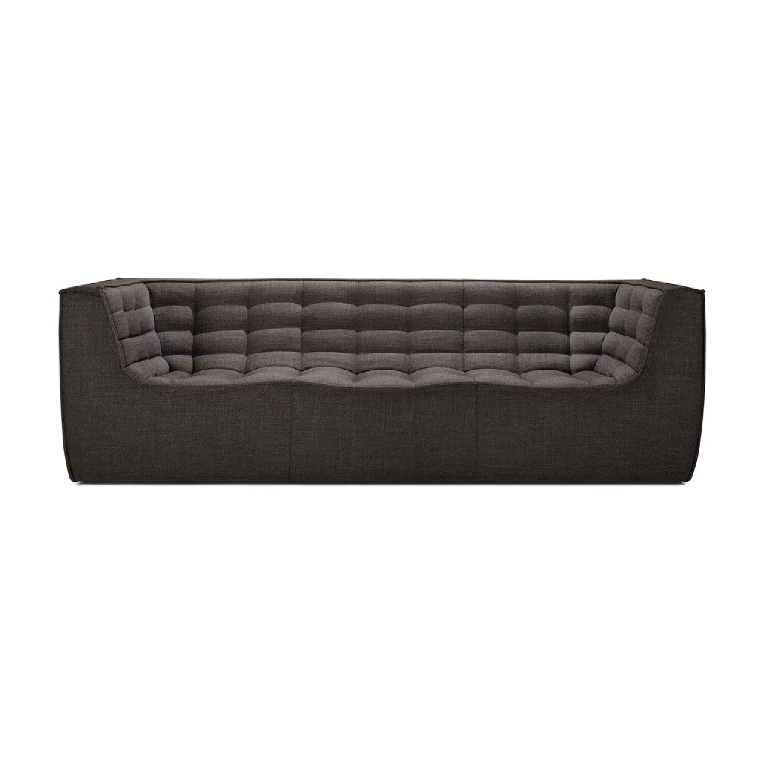 Luxury Stitched Detail 3-Seater Sofa Modern Italian Style for Villa