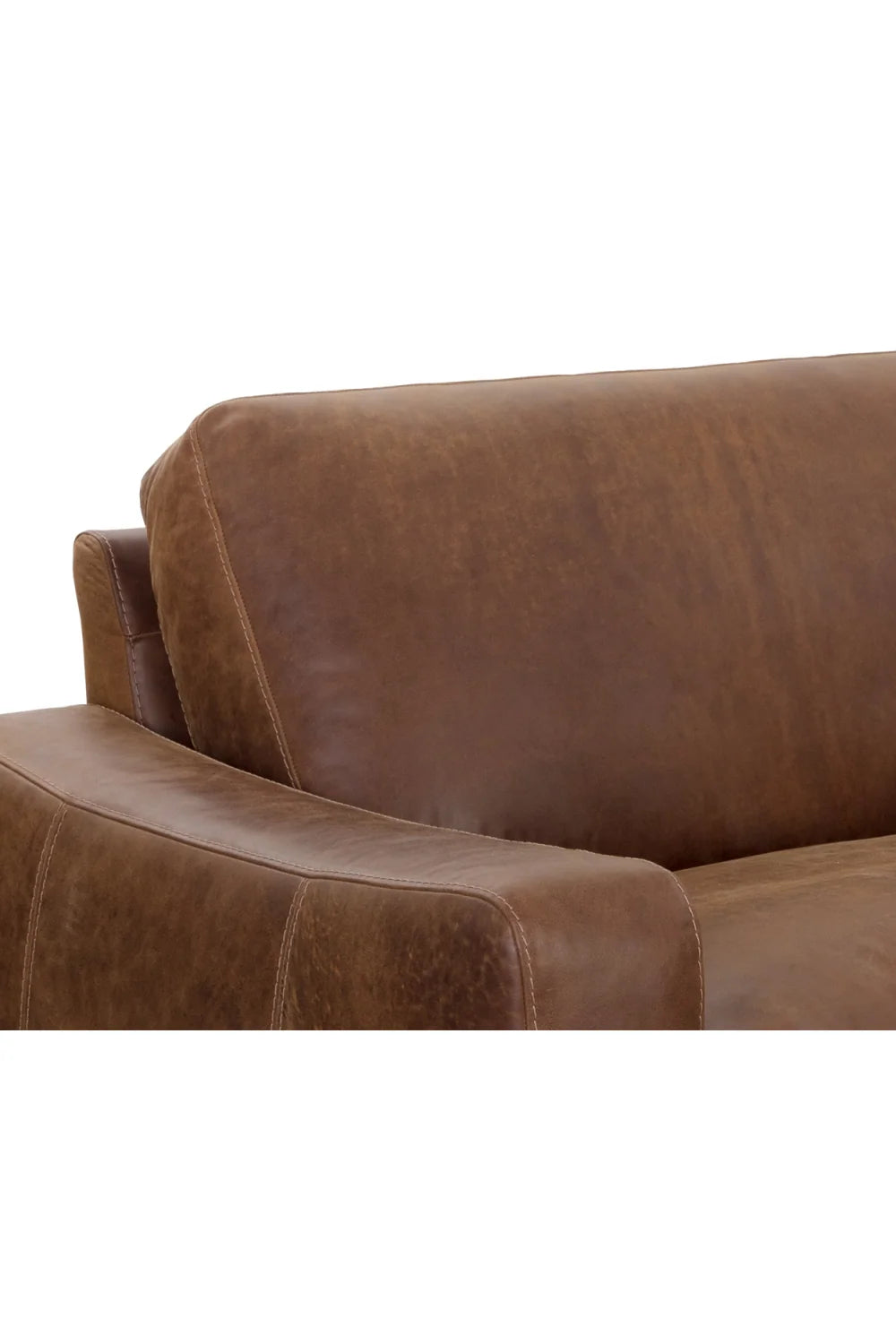 Luxury Stitched Panel Leather Sofa Modern Italian Style for Villa