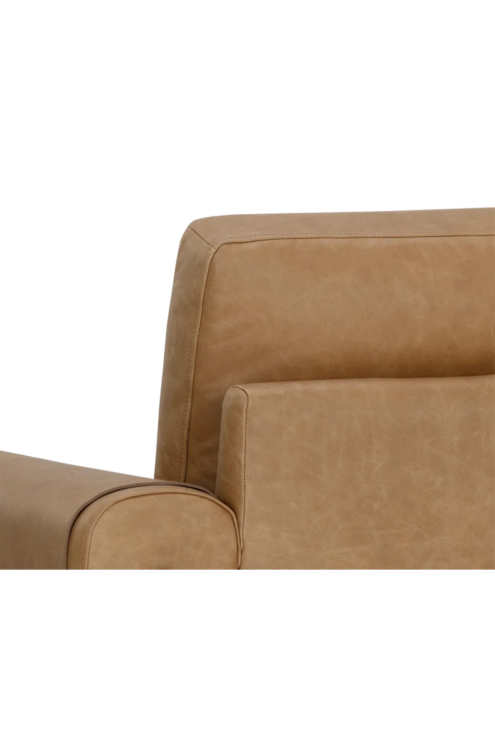 Luxury Strapped Brown Leather Lounge Chair Modern Italian Style for Villa