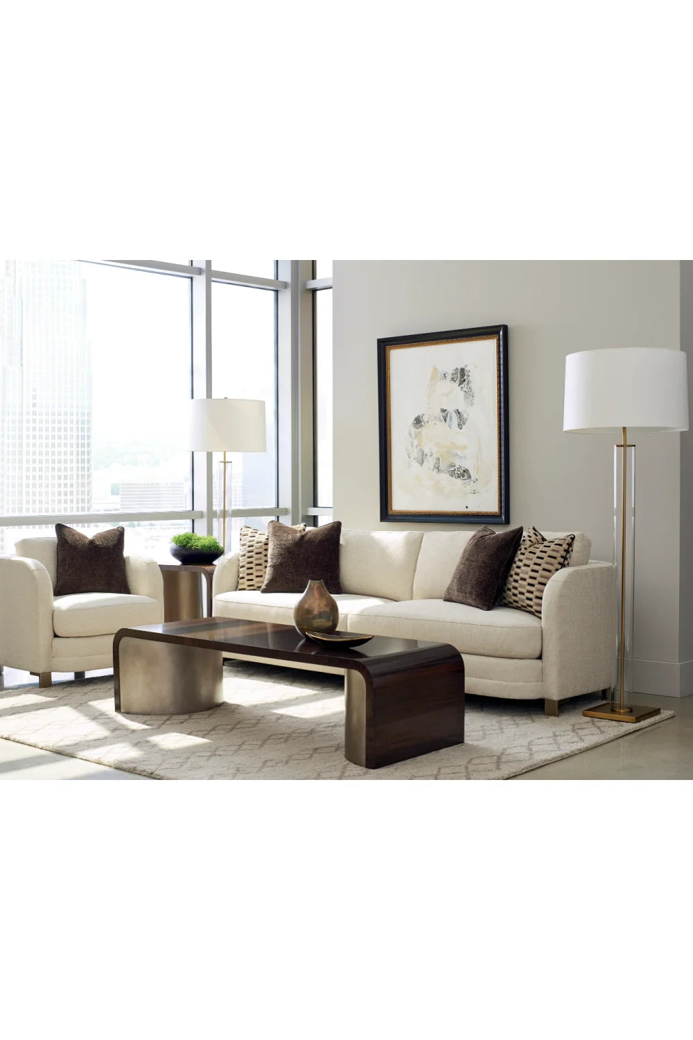 Luxury Streamline Eucalyptus Wood Coffee Table Modern Italian Style for Villa