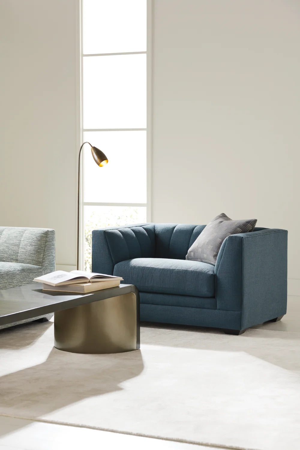 Luxury Streamline Eucalyptus Wood Coffee Table Modern Italian Style for Villa