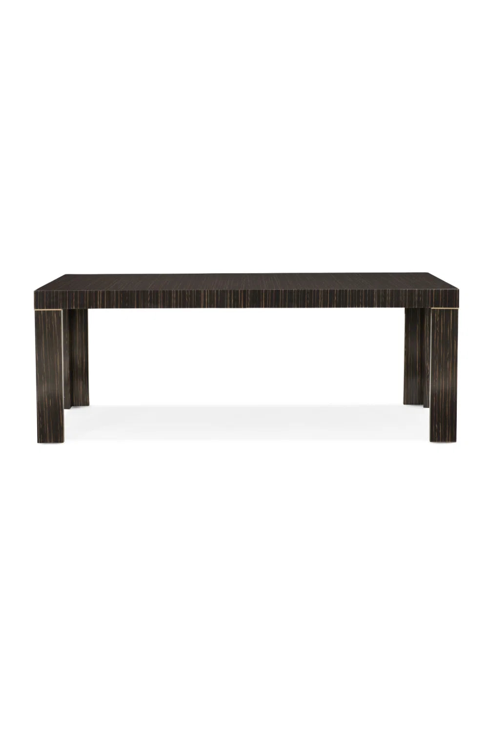 Luxury Striated Wood Extendable Dining Table Modern Italian Style for Villa