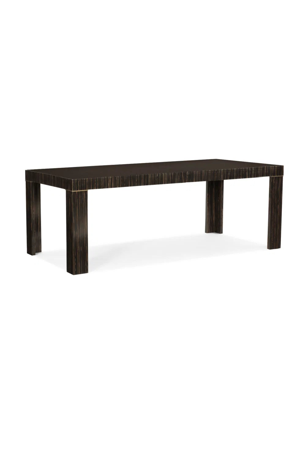 Luxury Striated Wood Extendable Dining Table Modern Italian Style for Villa