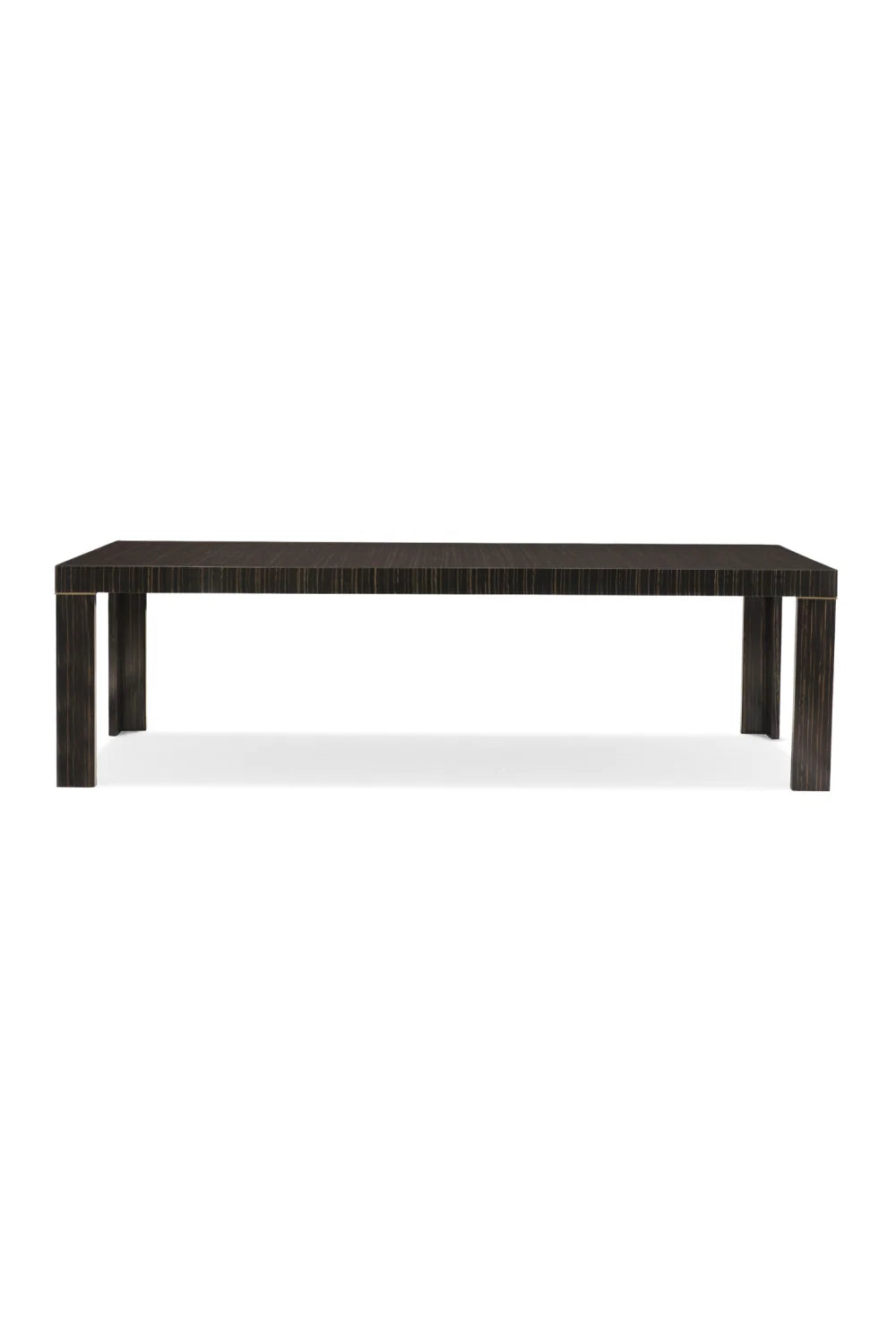 Luxury Striated Wood Extendable Dining Table Modern Italian Style for Villa