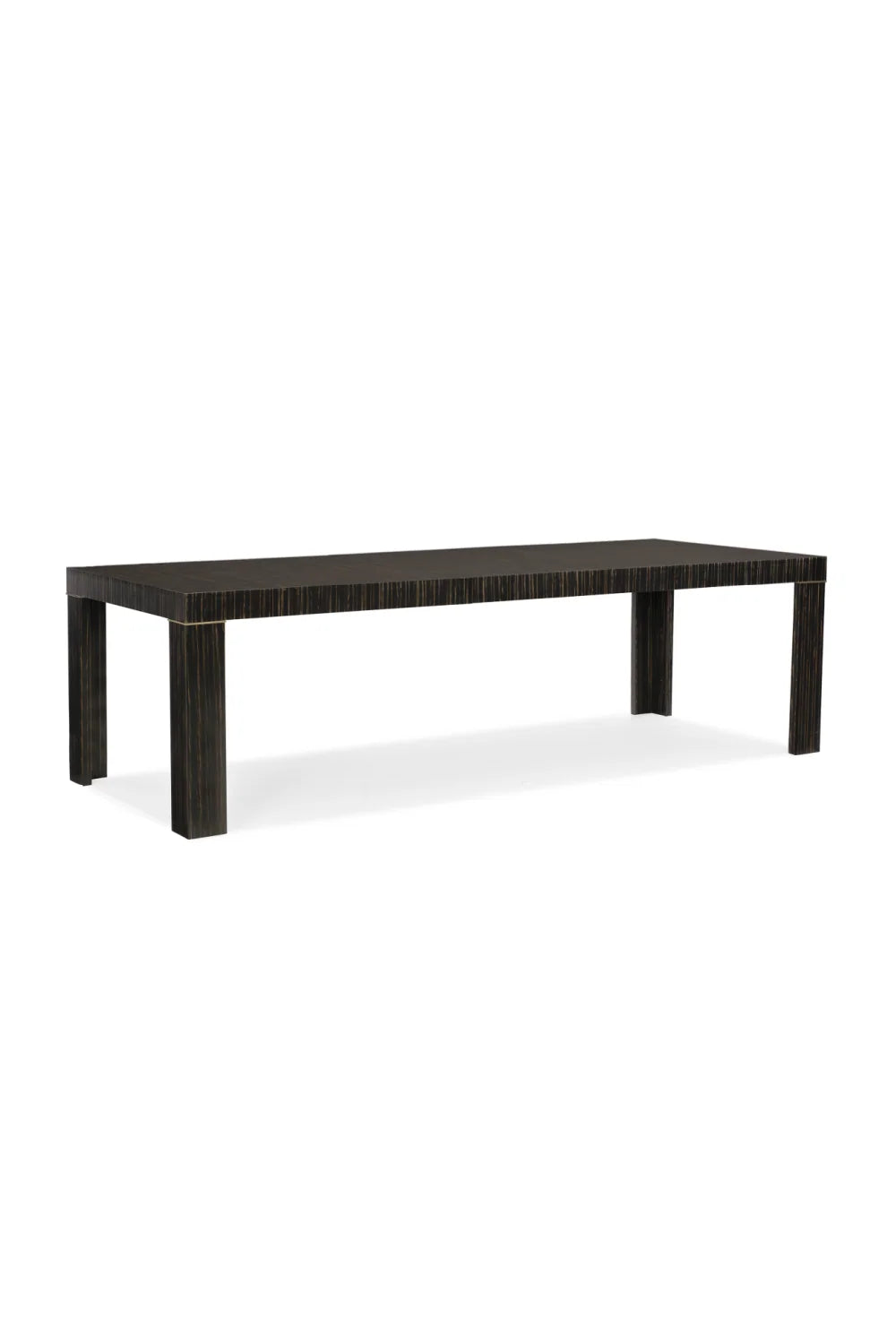 Luxury Striated Wood Extendable Dining Table Modern Italian Style for Villa