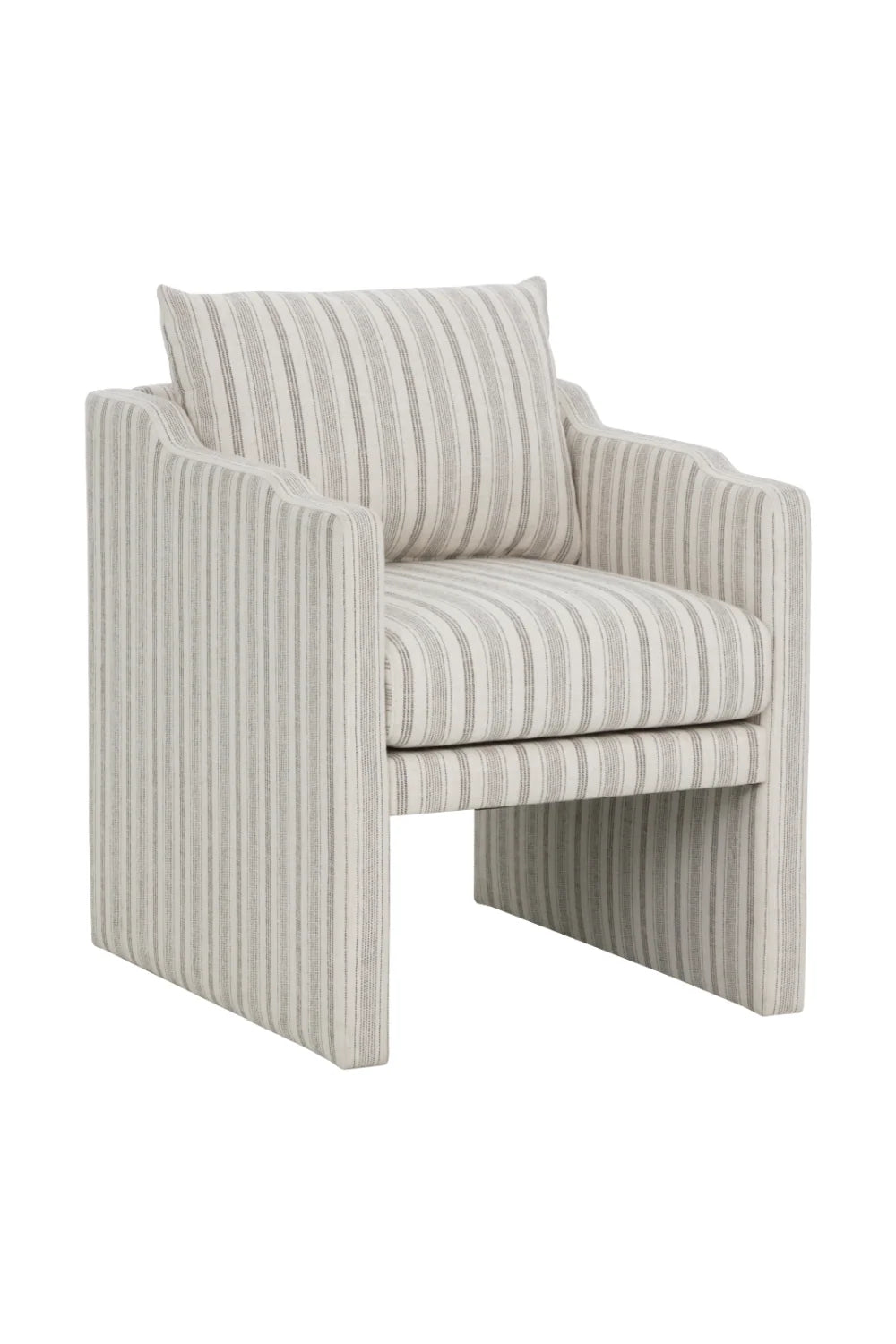 Luxury Stripe Patterned Modern Dining Armchair European Style for Villa