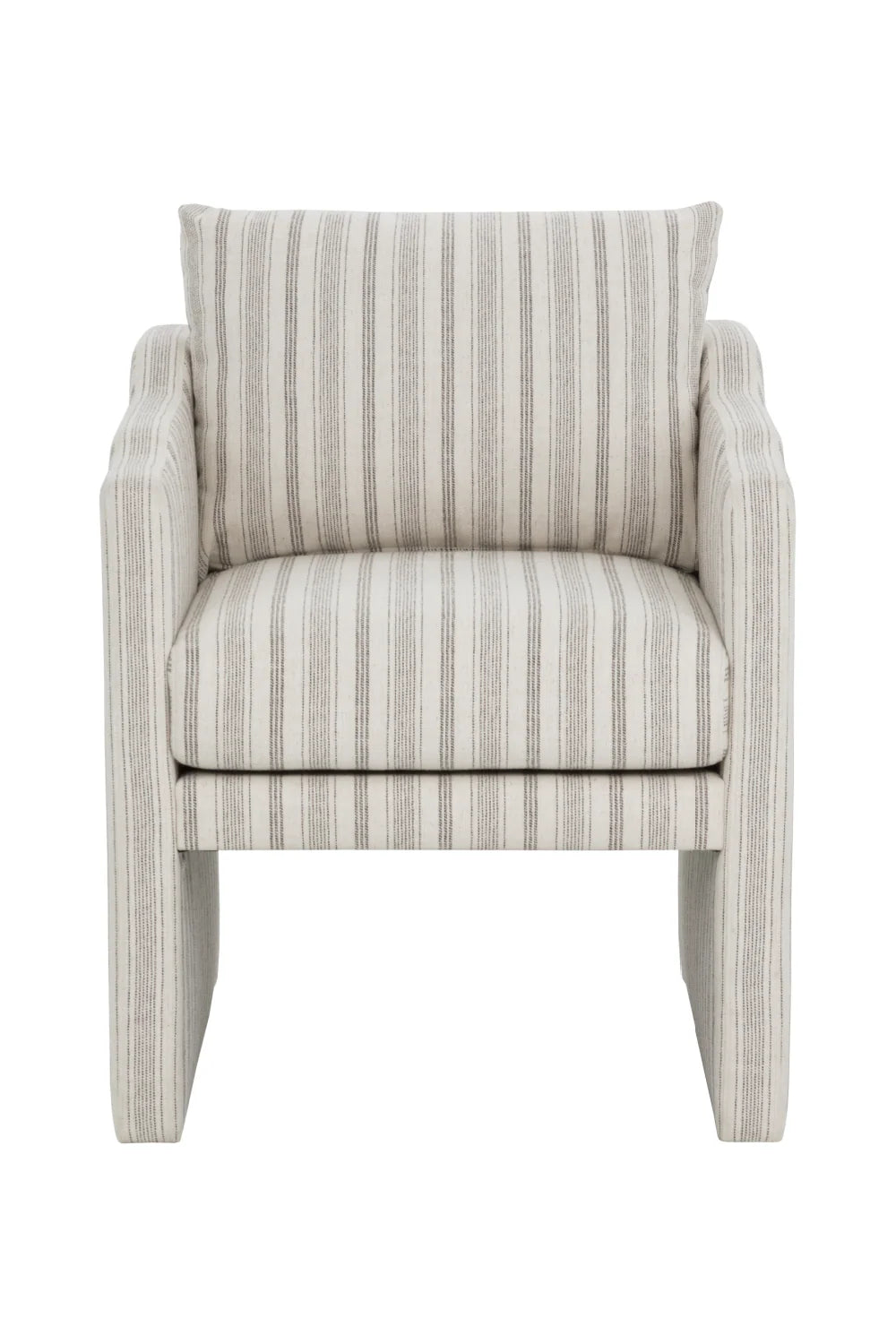 Luxury Stripe Patterned Modern Dining Armchair European Style for Villa
