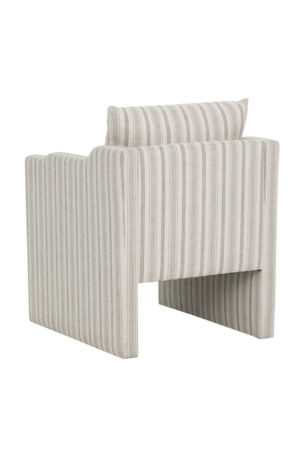 Luxury Stripe Patterned Modern Dining Armchair European Style for Villa