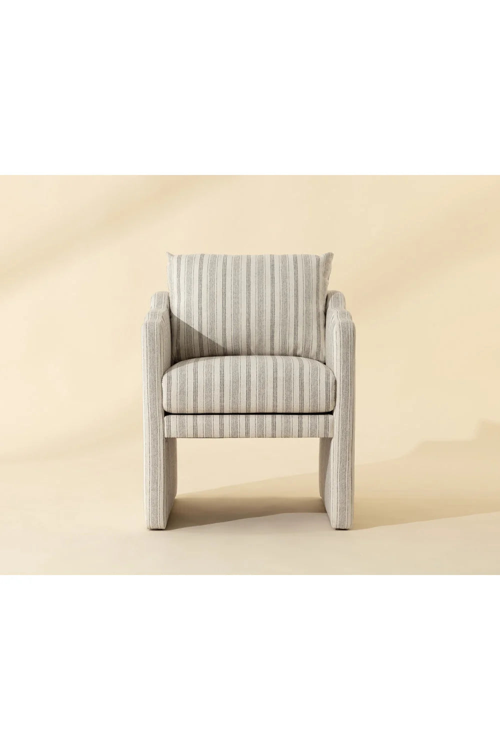 Luxury Stripe Patterned Modern Dining Armchair European Style for Villa
