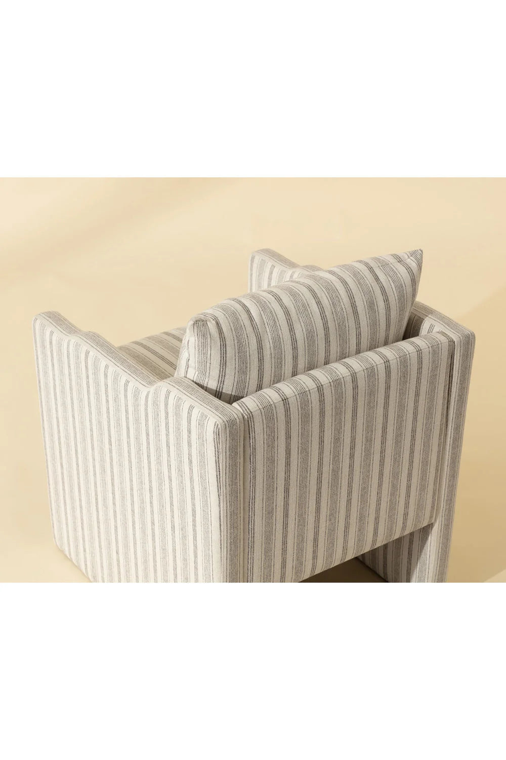 Luxury Stripe Patterned Modern Dining Armchair European Style for Villa