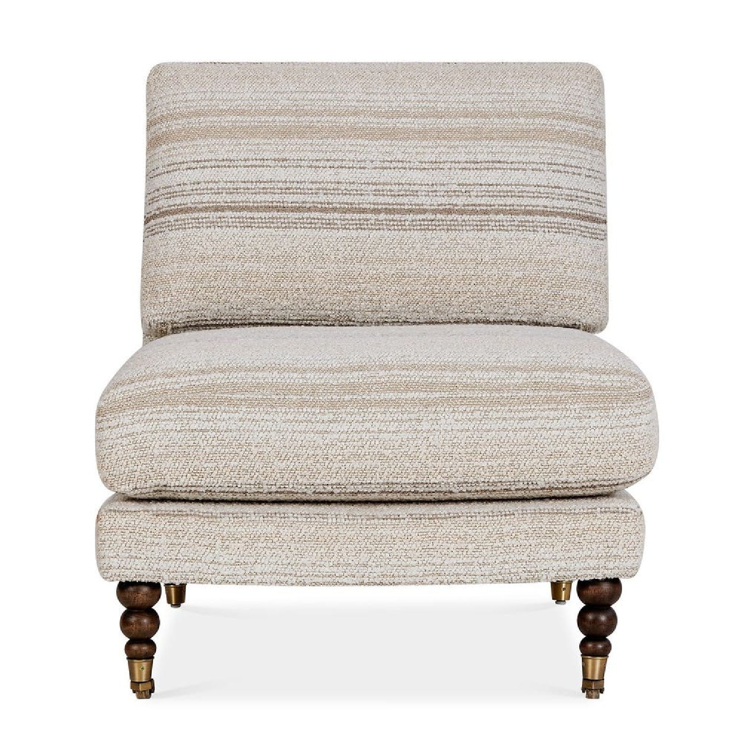 Luxury Striped Boucle Accent Chair European Style for Villa