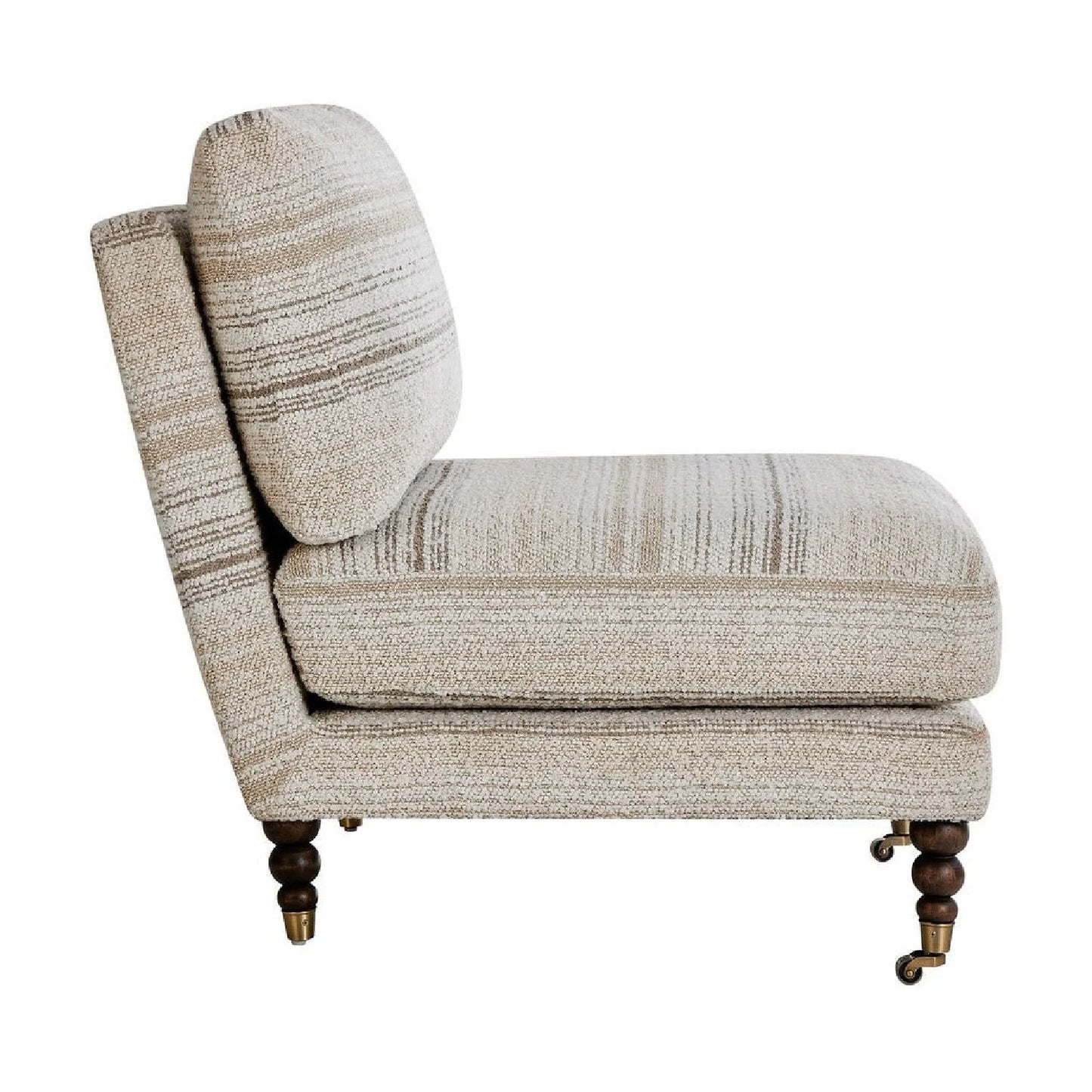 Luxury Striped Boucle Accent Chair European Style for Villa