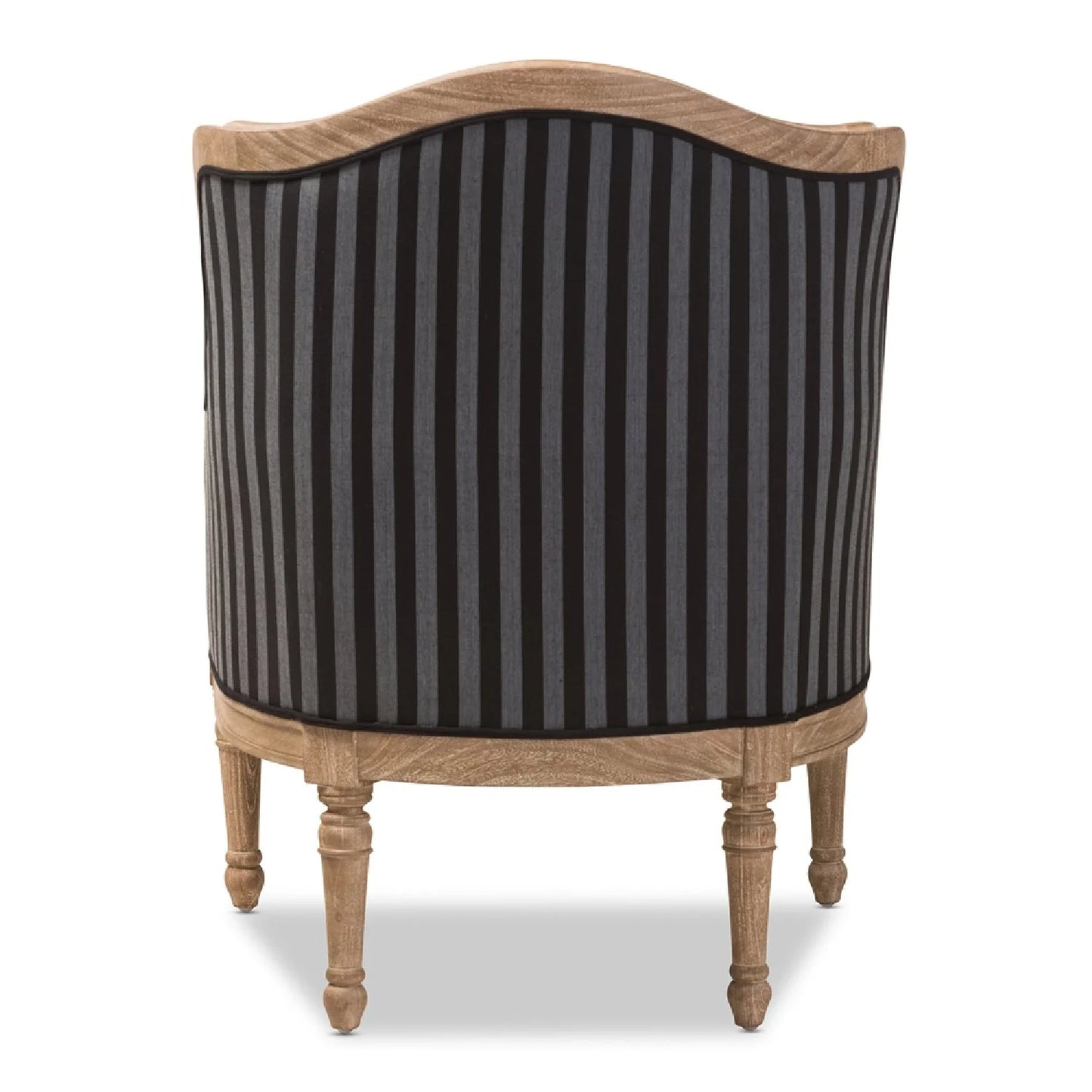 Luxury Striped Cotton French Accent Chair European Style for Villa