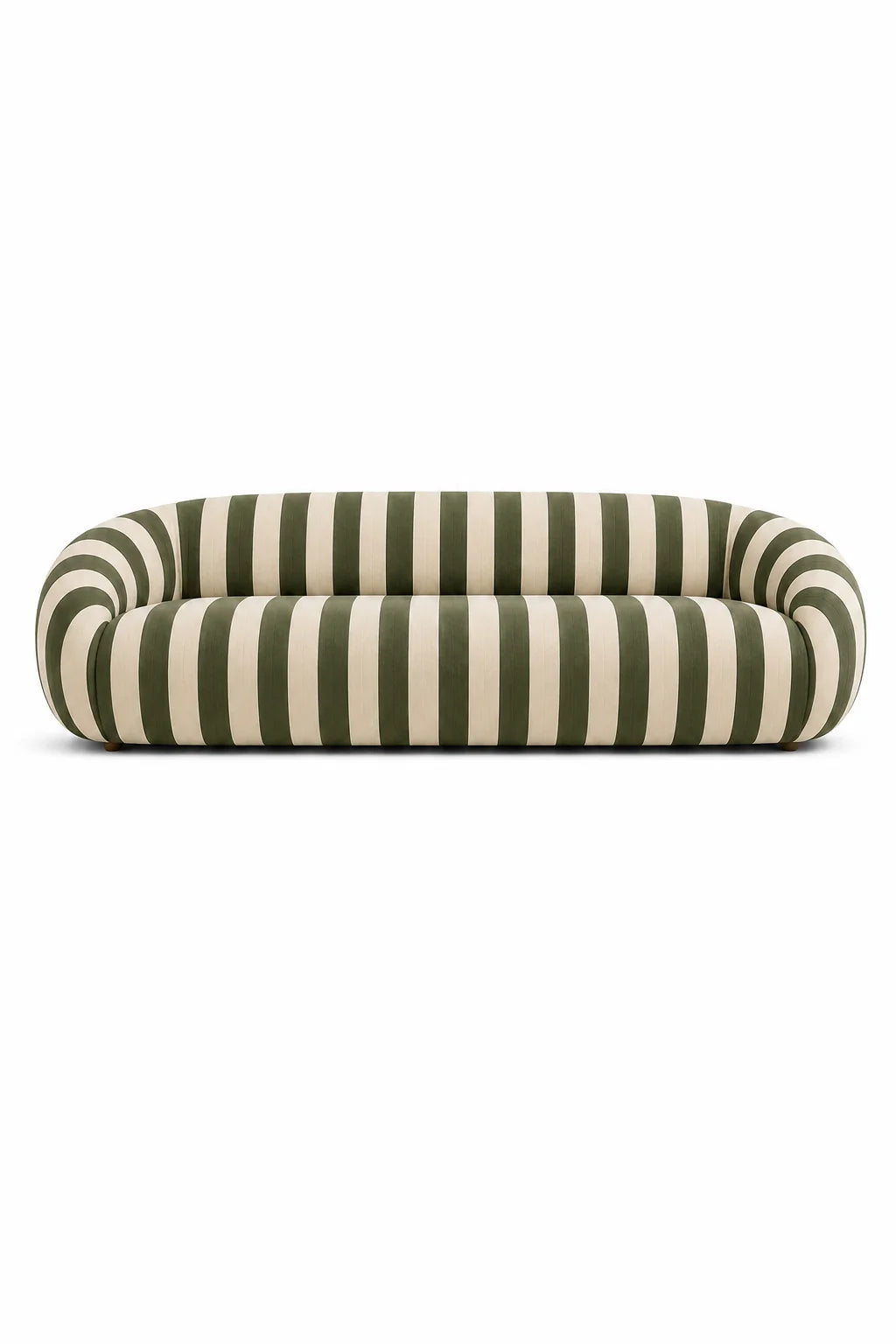 Luxury Striped Curved Fabric Sofa Modern Italian Style for Villa