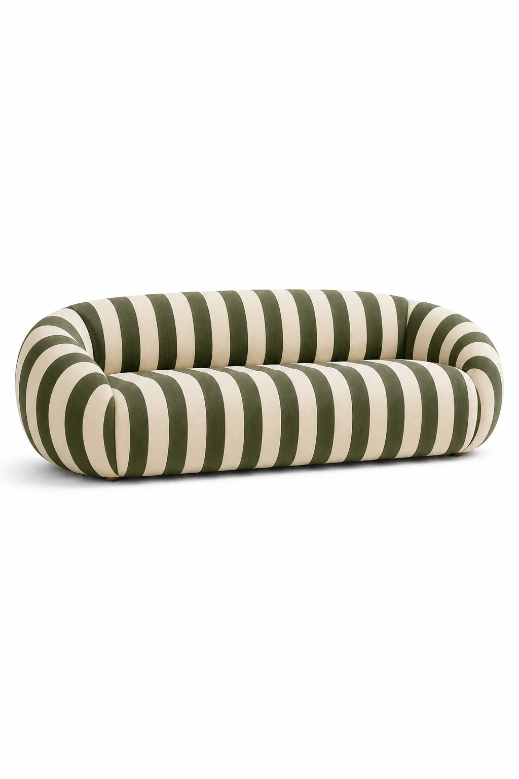Luxury Striped Curved Fabric Sofa Modern Italian Style for Villa
