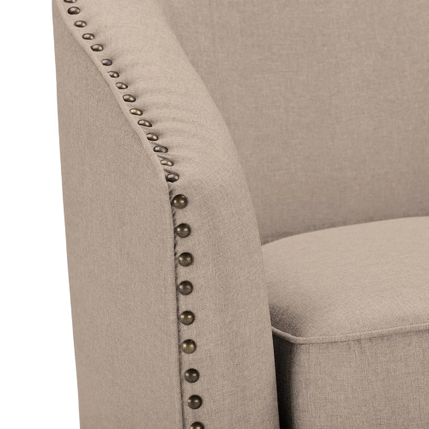 Luxury Studded Swivel Tub Chair Modern Italian Style for Villa