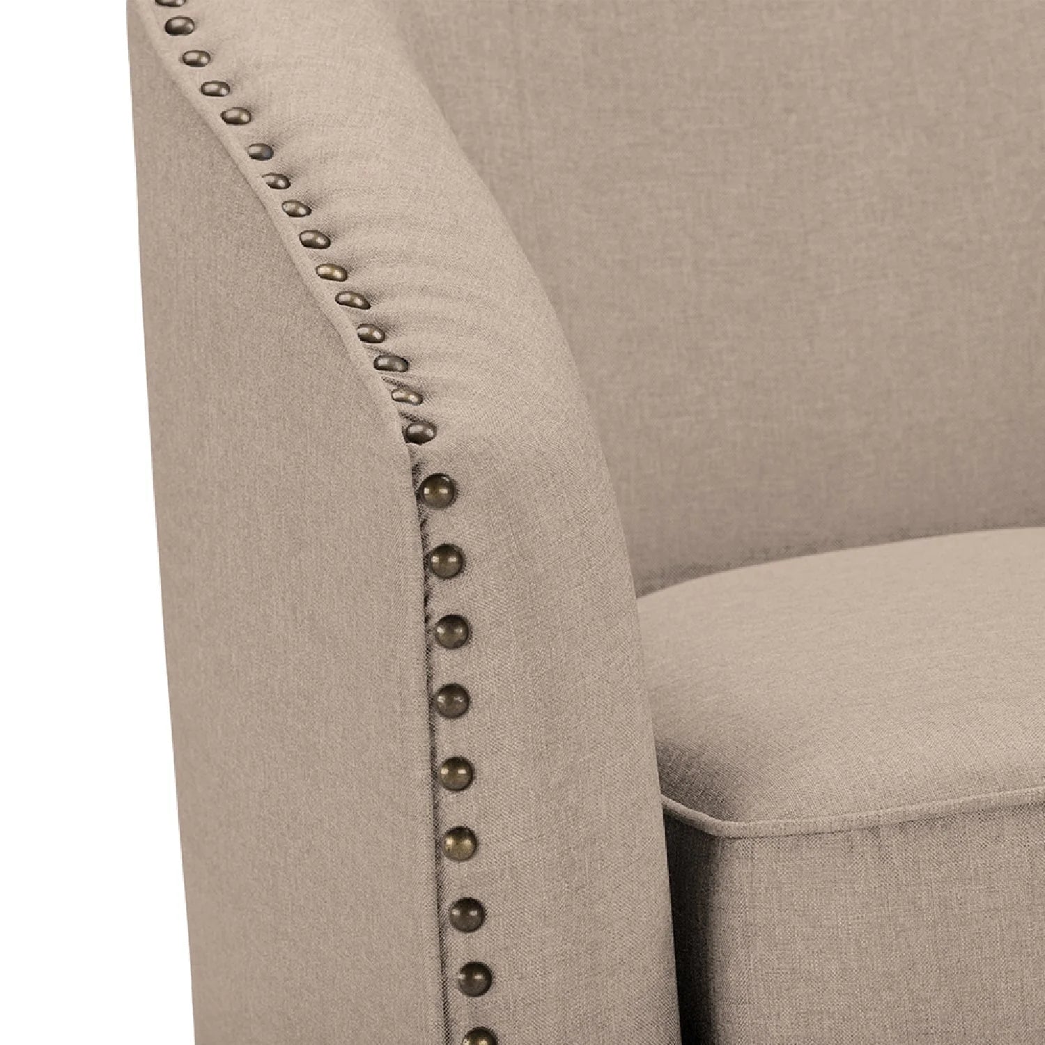 Luxury Studded Swivel Tub Chair Modern Italian Style for Villa