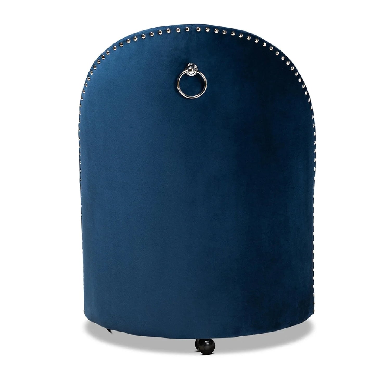 Luxury Studded Velvet Rolling Accent Chair European Style for Villa