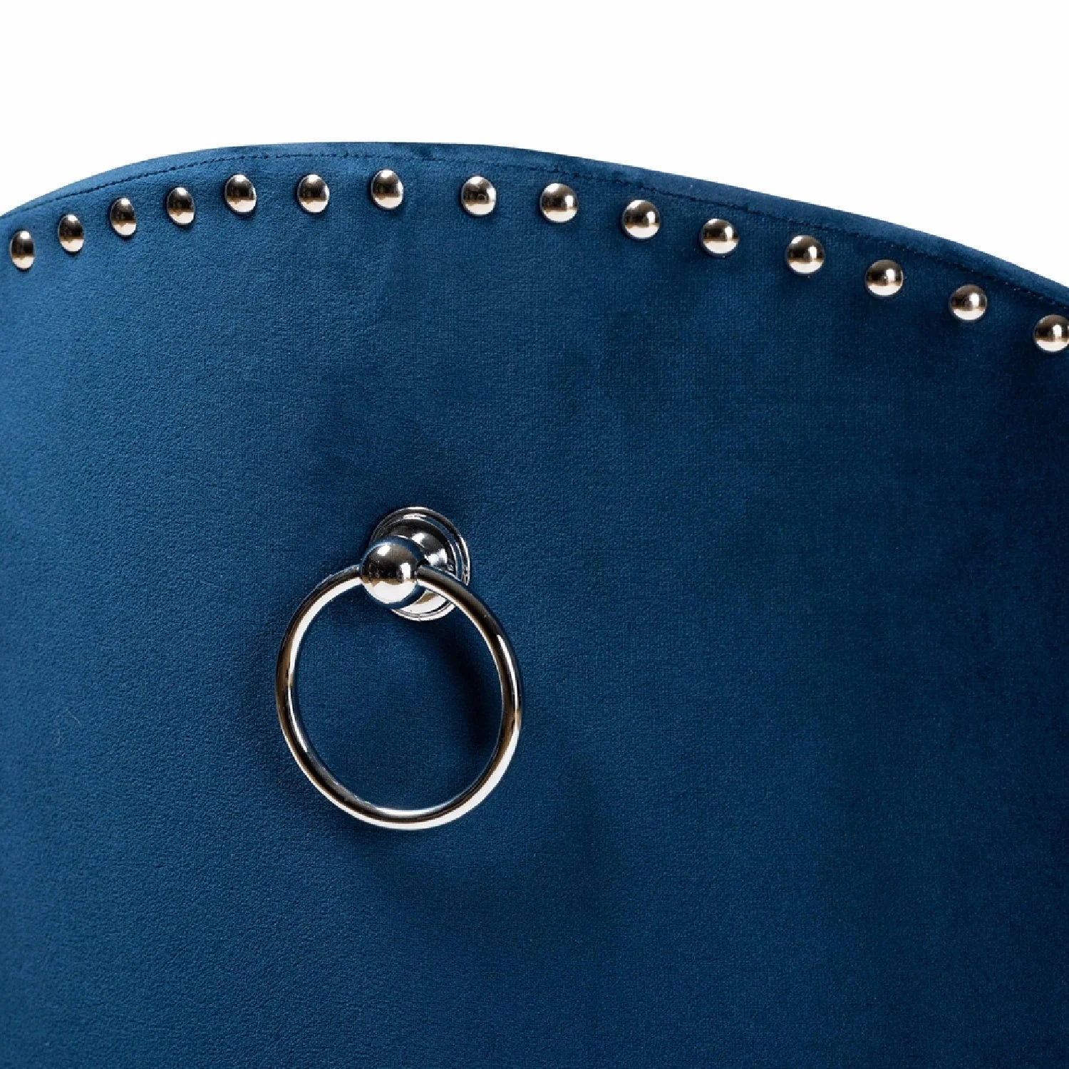 Luxury Studded Velvet Rolling Accent Chair European Style for Villa
