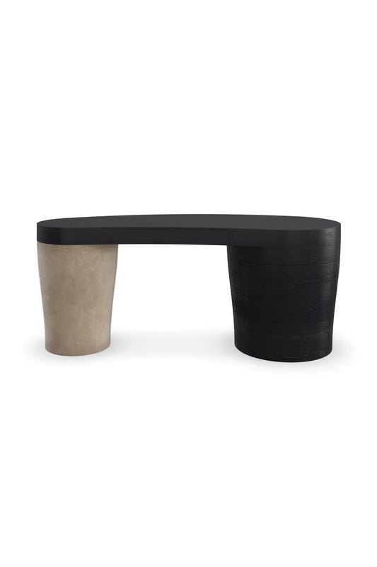 Luxury Suede Leg Modern Desk European Style for Villa