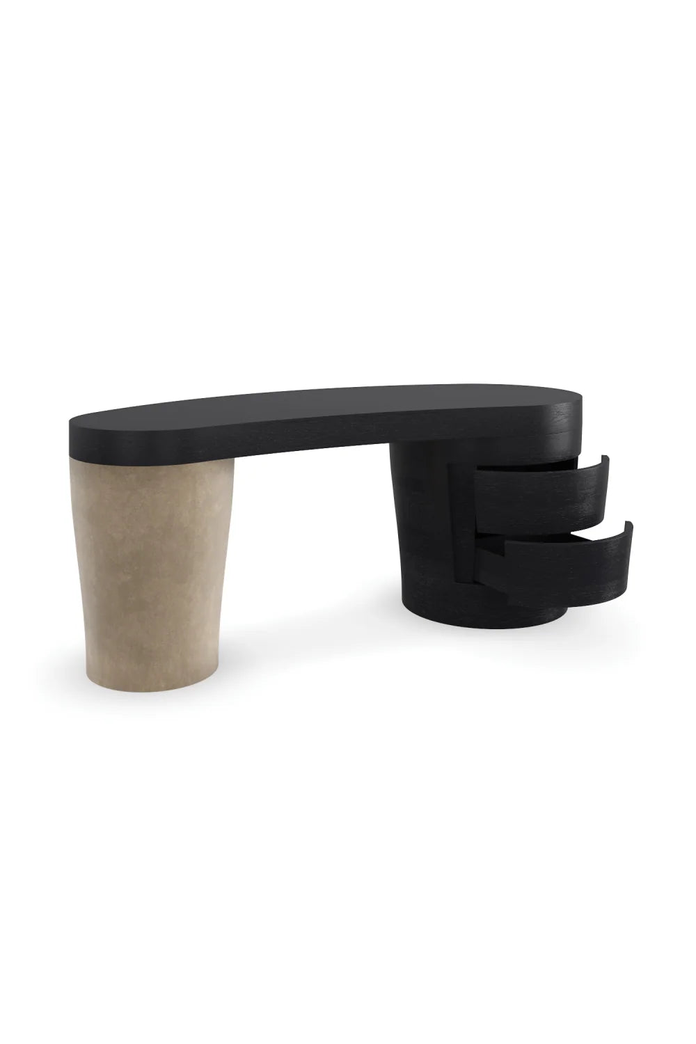 Luxury Suede Leg Modern Desk European Style for Villa