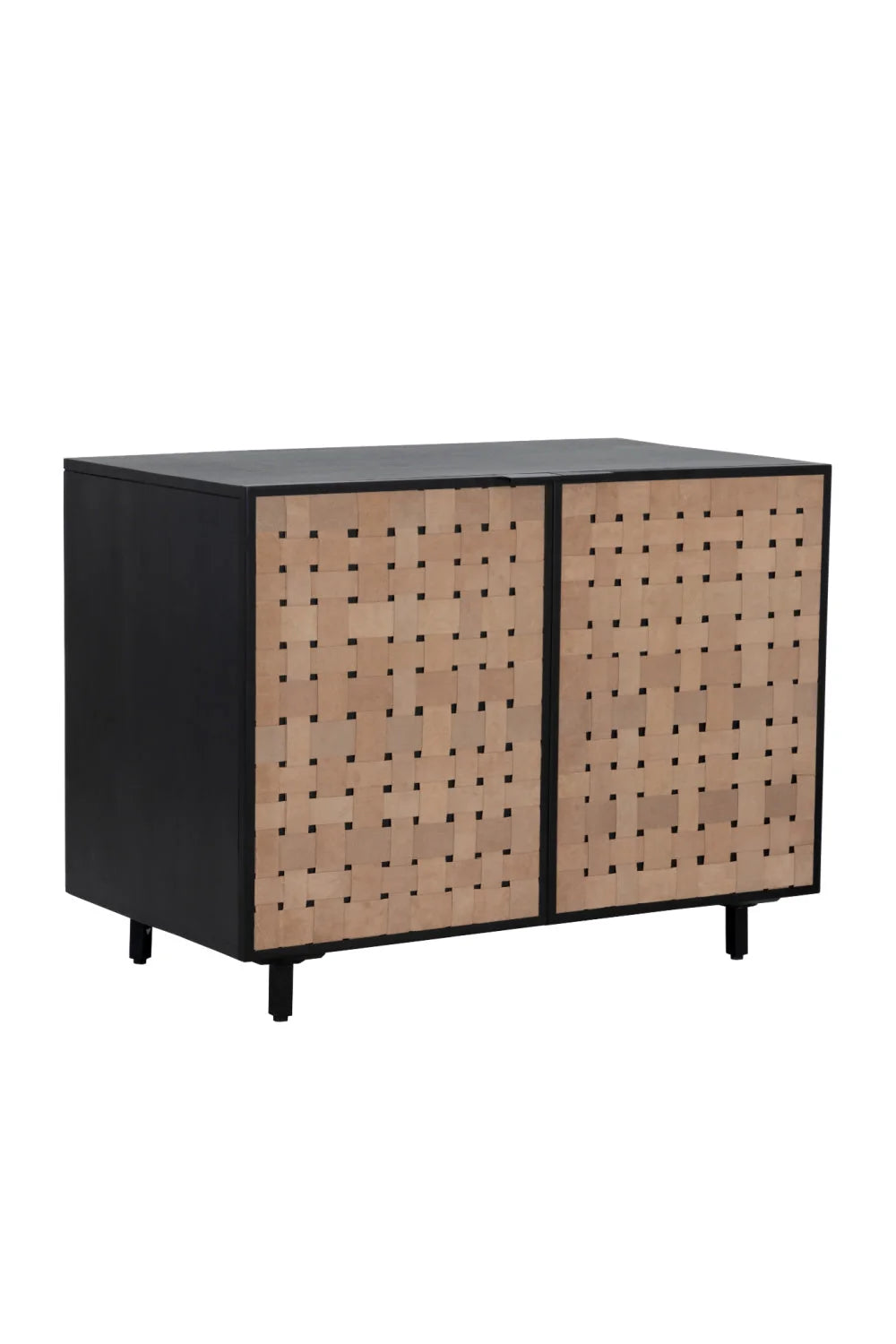Luxury Sueded Tan Leather Sideboard European Style for Villa
