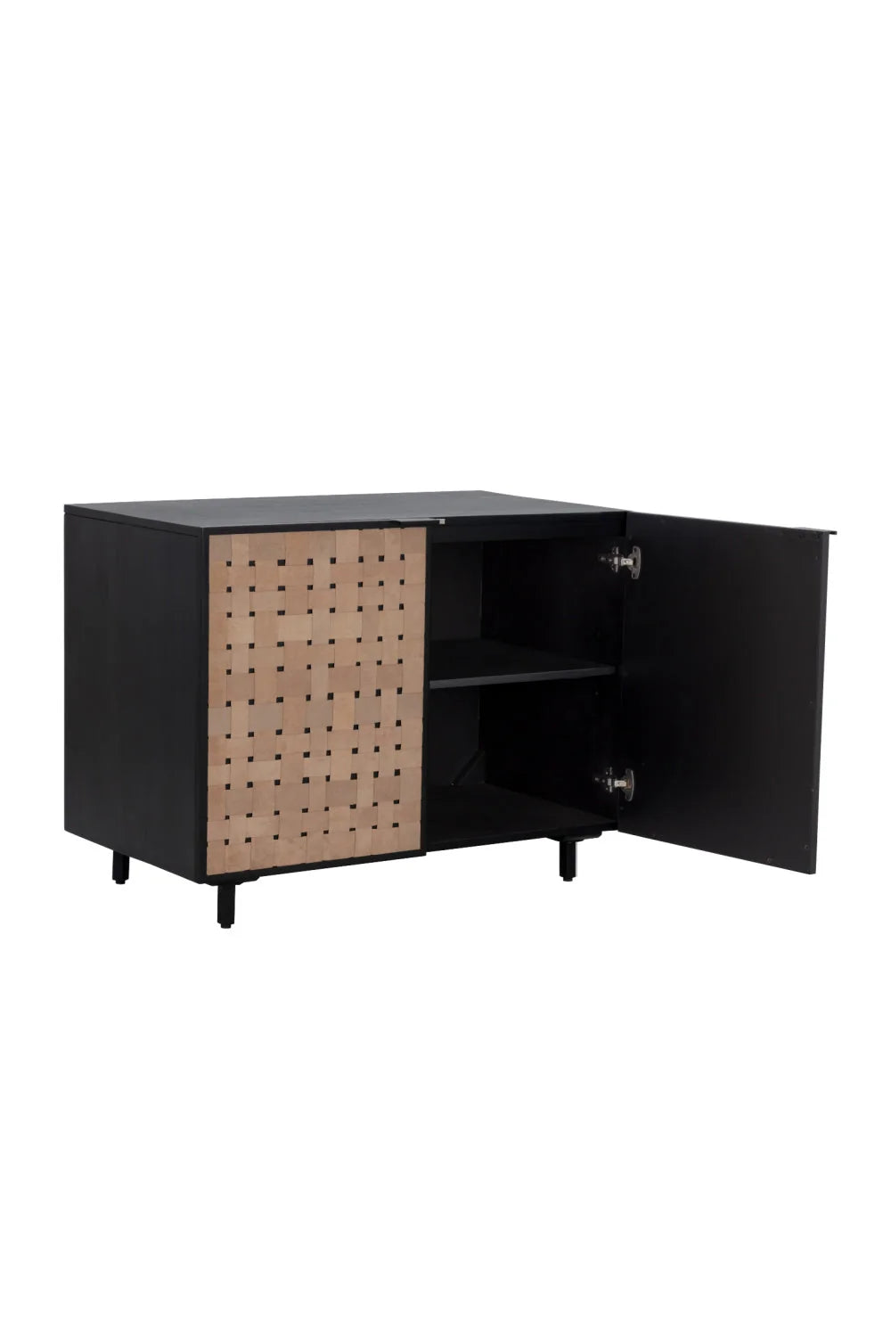 Luxury Sueded Tan Leather Sideboard European Style for Villa
