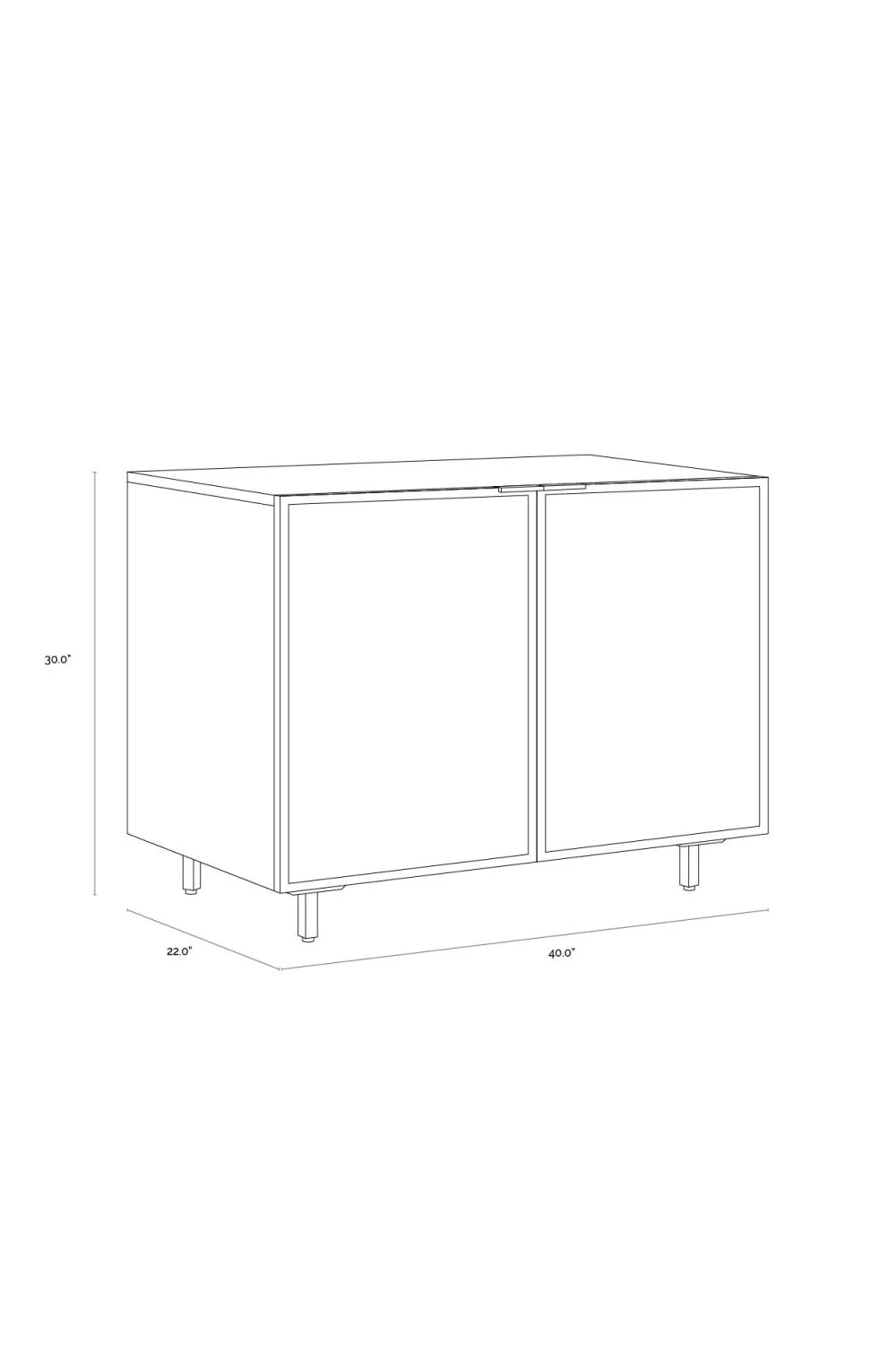 Luxury Sueded Tan Leather Sideboard European Style for Villa