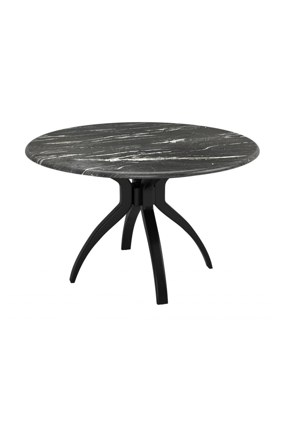 Luxury Sumay Round Black Marble Dining Table Modern Italian Style for Villa