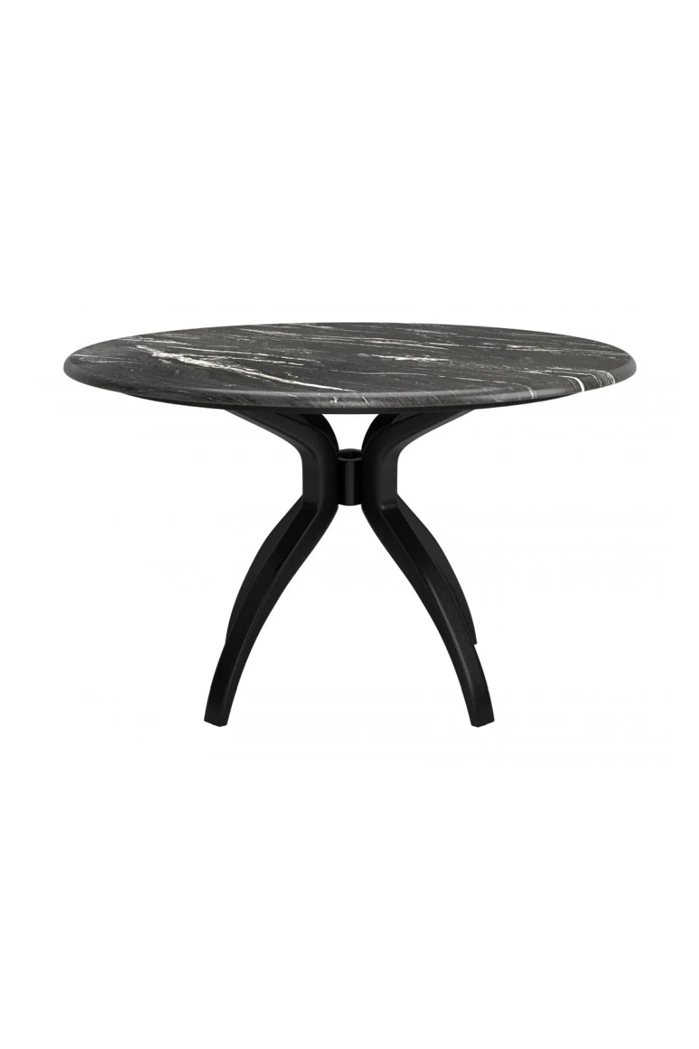 Luxury Sumay Round Black Marble Dining Table Modern Italian Style for Villa