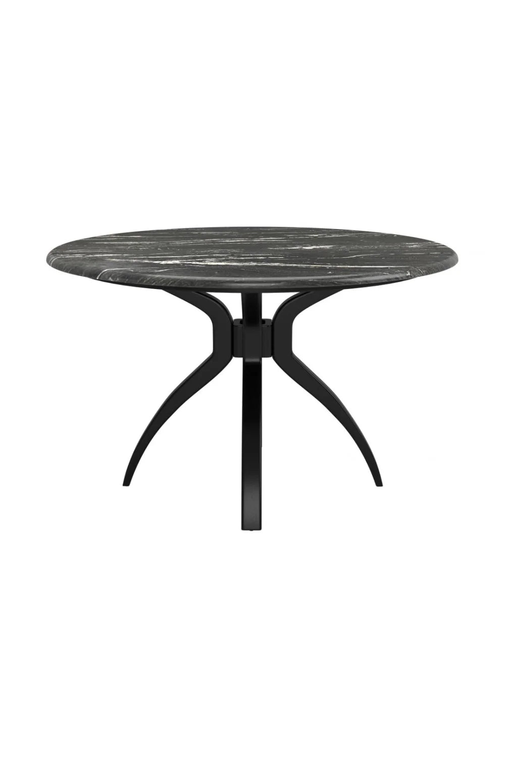 Luxury Sumay Round Black Marble Dining Table Modern Italian Style for Villa