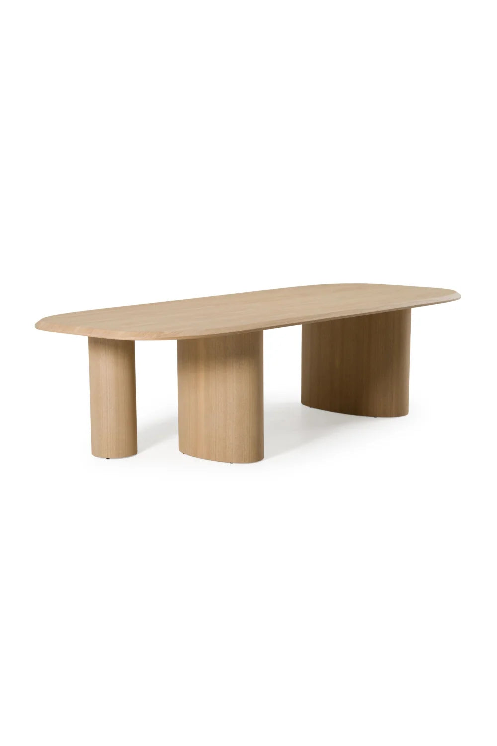 Luxury Summit Ash Veneer Oval Dining Table Modern Italian Style for Villa
