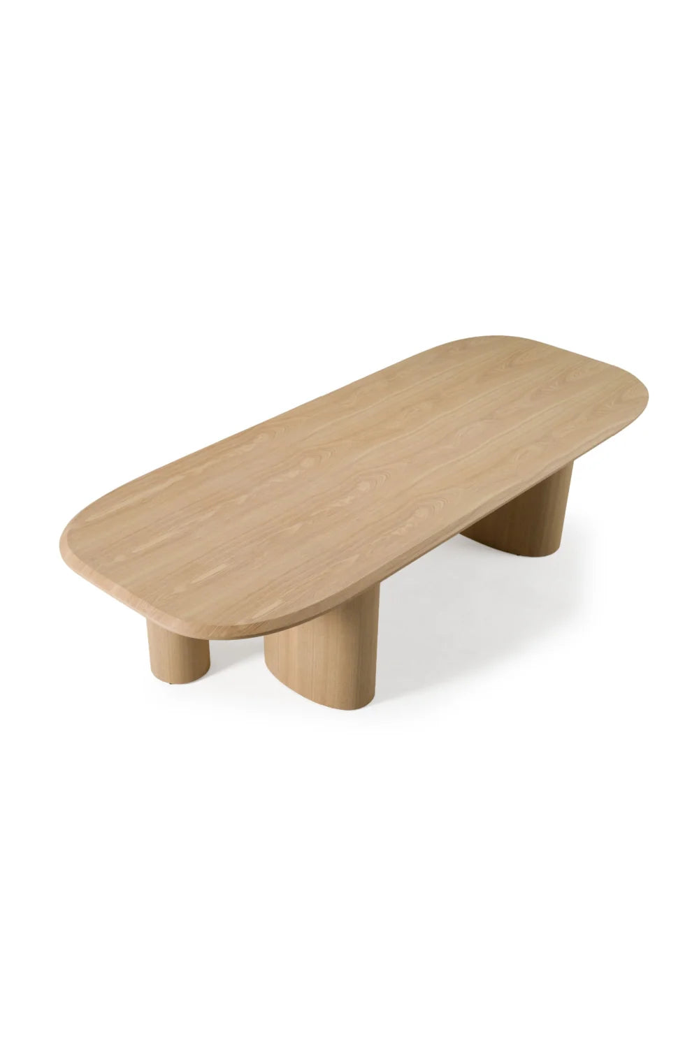 Luxury Summit Ash Veneer Oval Dining Table Modern Italian Style for Villa