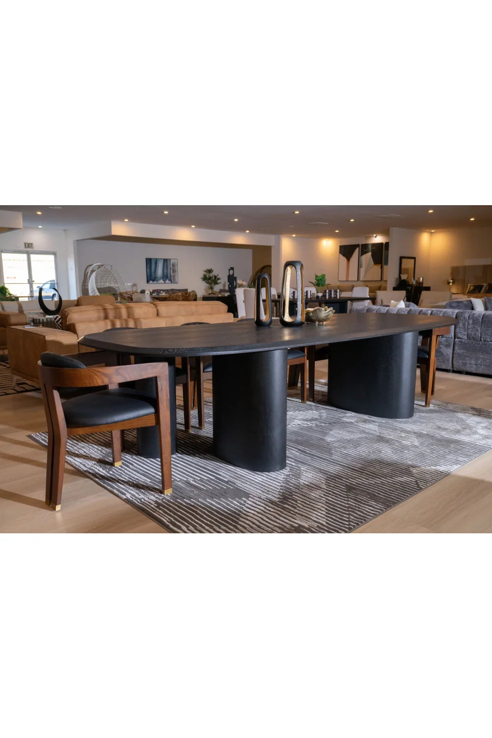 Luxury Summit Ash Veneer Oval Dining Table Modern Italian Style for Villa