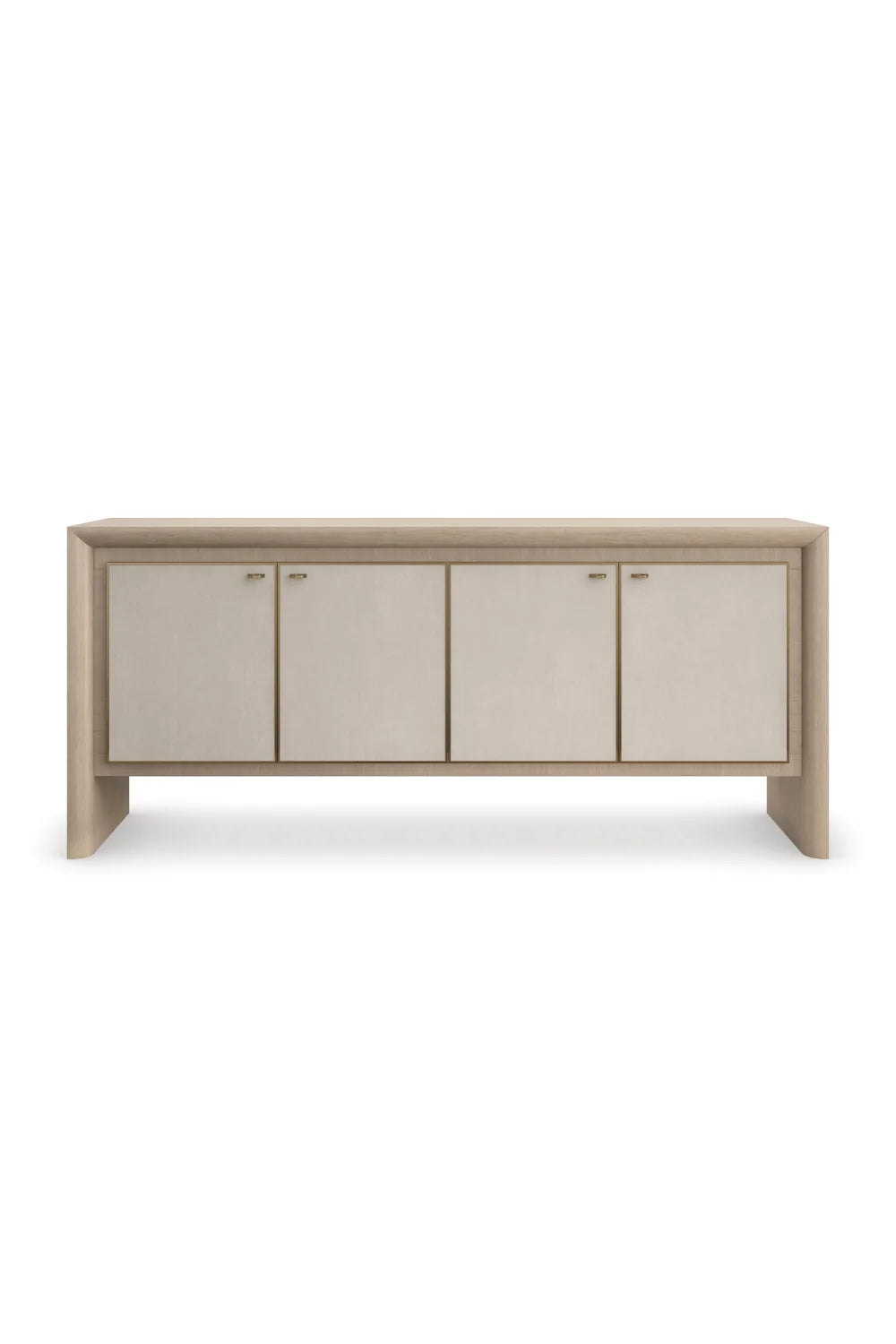 Luxury Sun-Drenched Oak Sideboard European Style for Villa