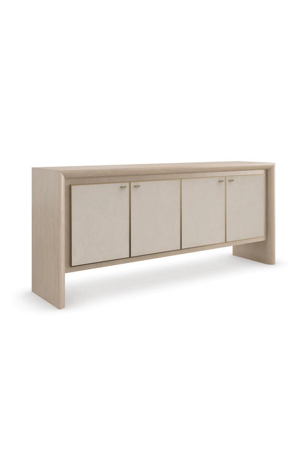 Luxury Sun-Drenched Oak Sideboard European Style for Villa