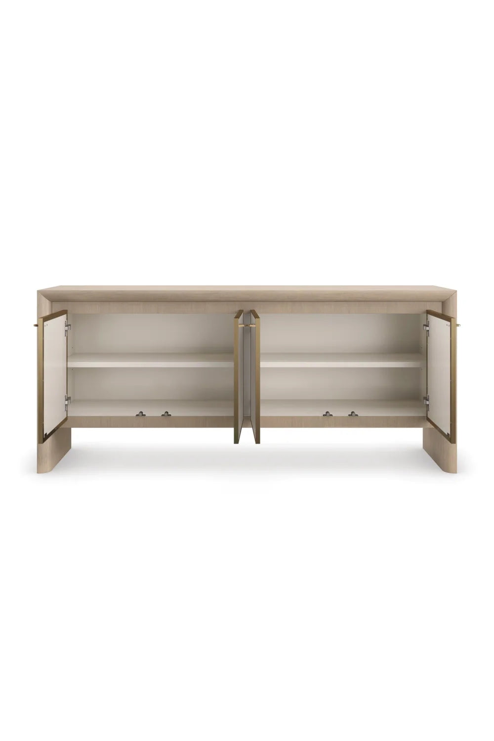 Luxury Sun-Drenched Oak Sideboard European Style for Villa