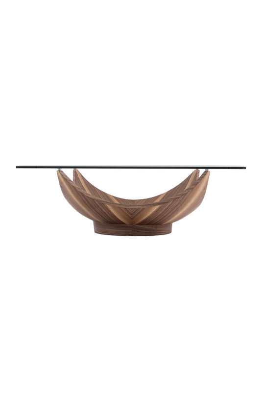 Luxury Sunset Glass Coffee Table Modern Italian Style for Villa