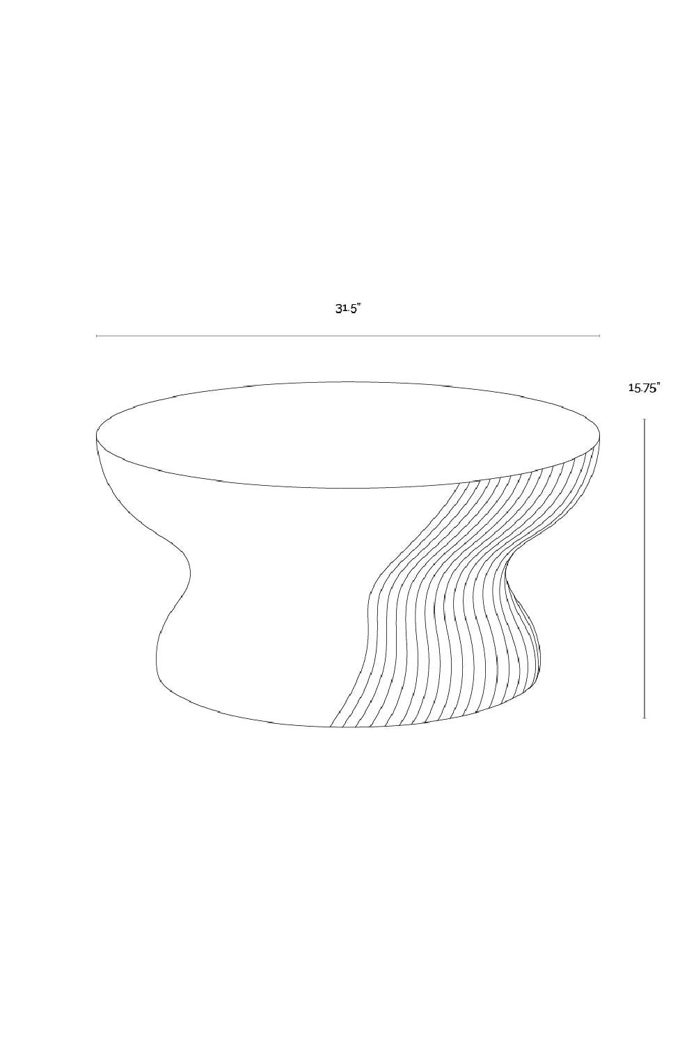Luxury Swirl Concrete Coffee Table Modern Italian Style for Villa