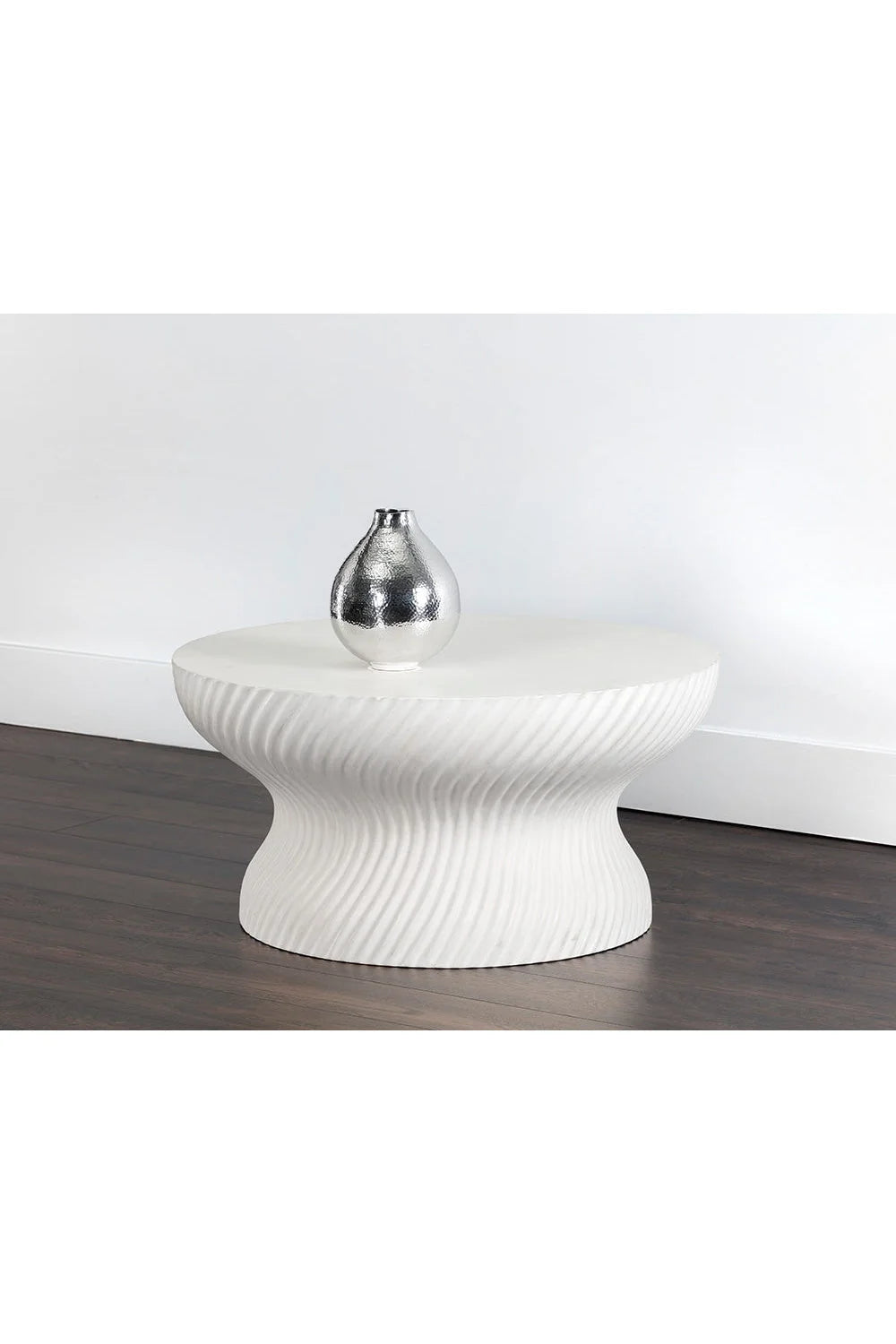 Luxury Swirl Concrete Coffee Table Modern Italian Style for Villa