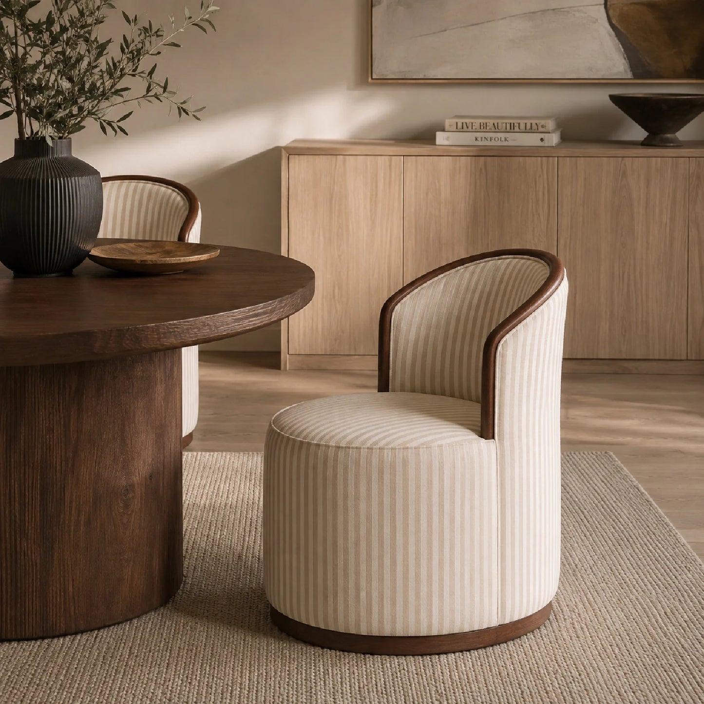 Luxury Swivel Upholstered Modern Dining Chair European Style for Villa