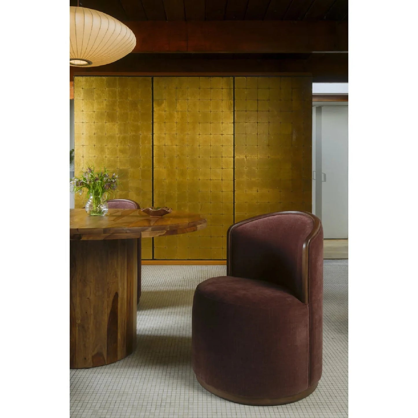 Luxury Swivel Upholstered Modern Dining Chair European Style for Villa