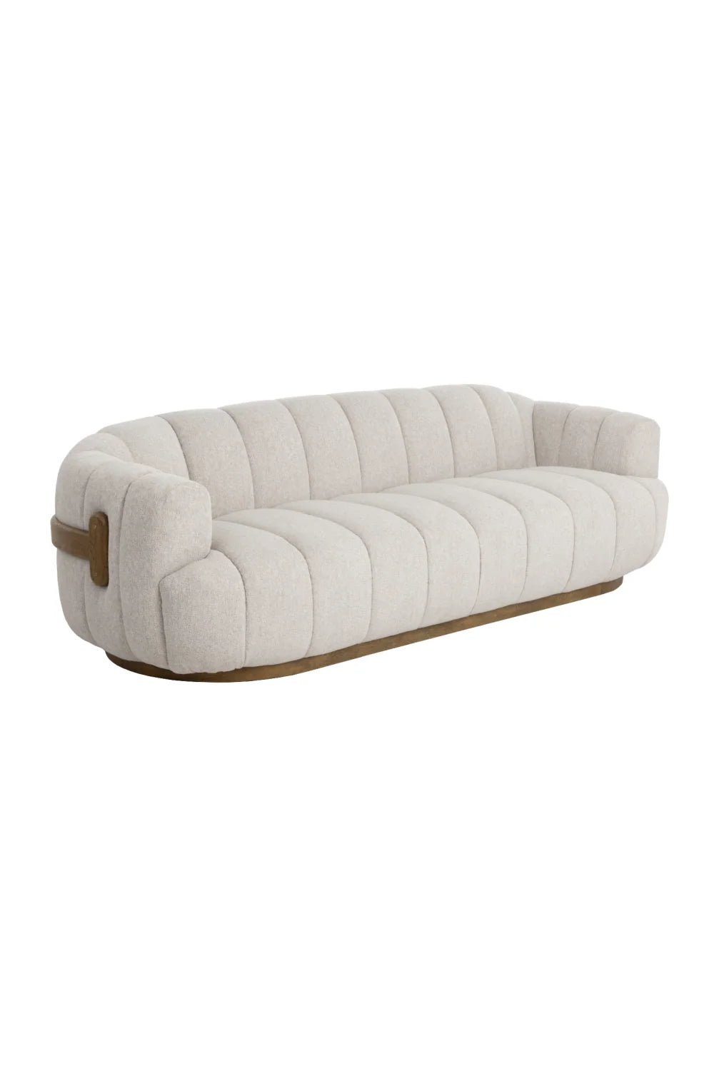Luxury Tadeo Fabric Channeled Sofa Modern Italian Style for Villa