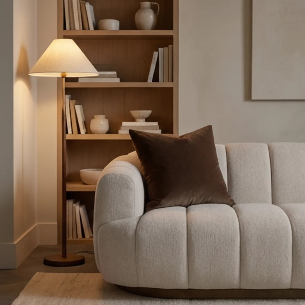 Luxury Tadeo Fabric Channeled Sofa Modern Italian Style for Villa