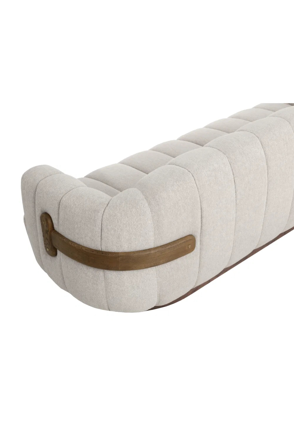 Luxury Tadeo Fabric Channeled Sofa Modern Italian Style for Villa