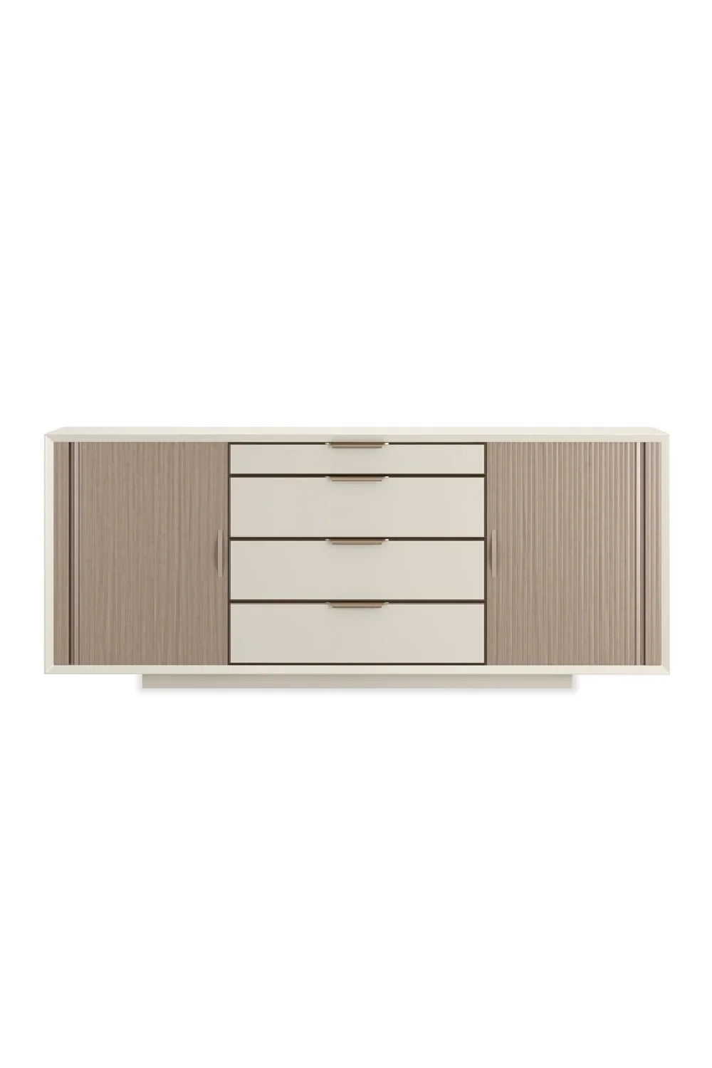 Luxury Tambour Sliding Door Sideboard European Style for Villa