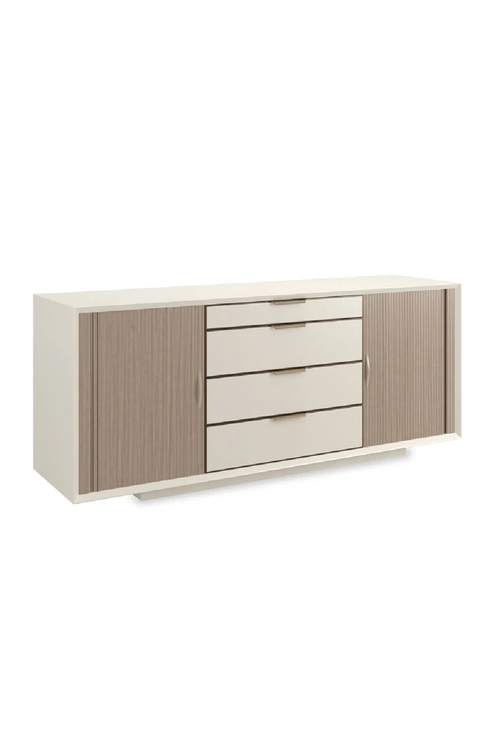 Luxury Tambour Sliding Door Sideboard European Style for Villa