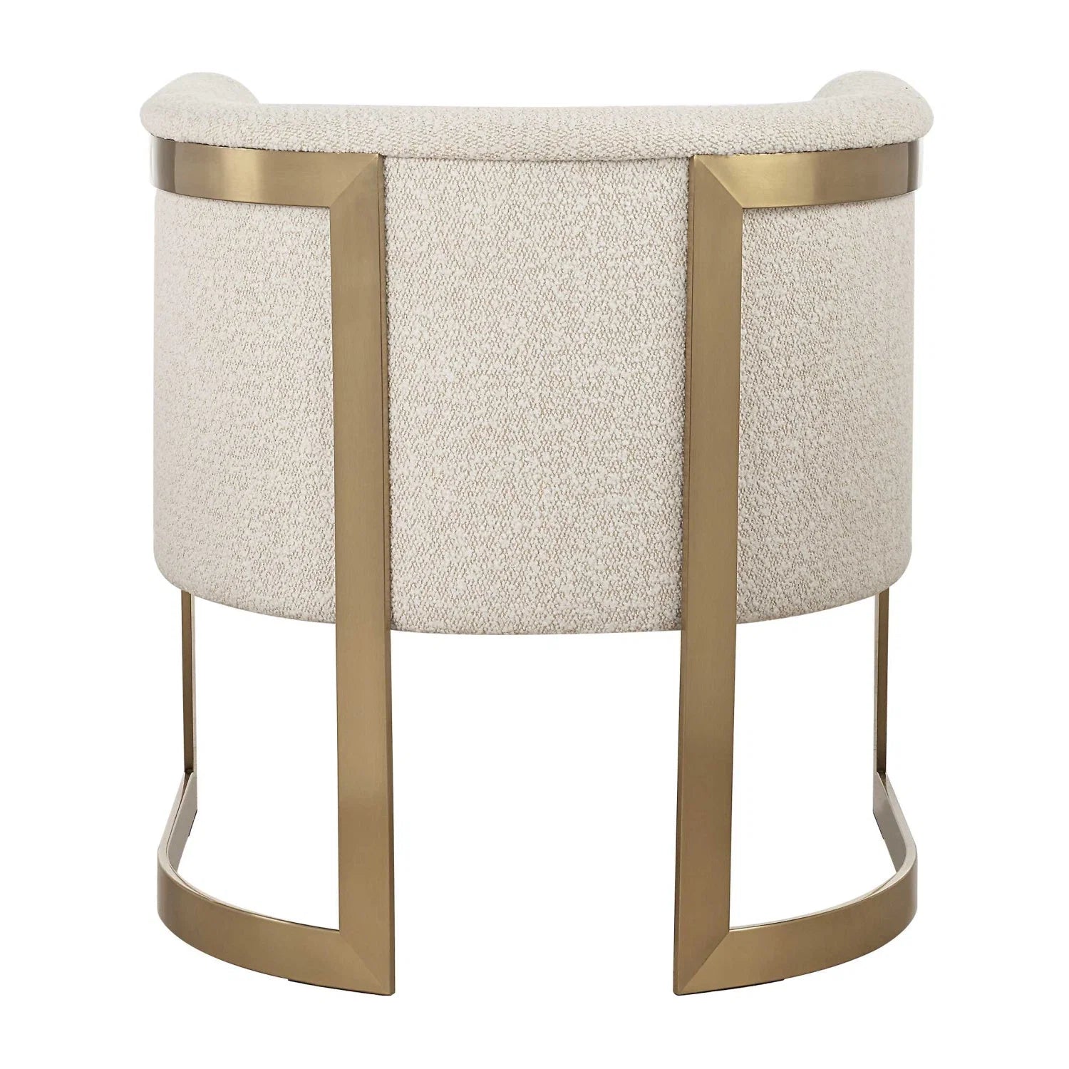 Luxury Tan Boucle Accent Chair Modern Italian Style for Villa