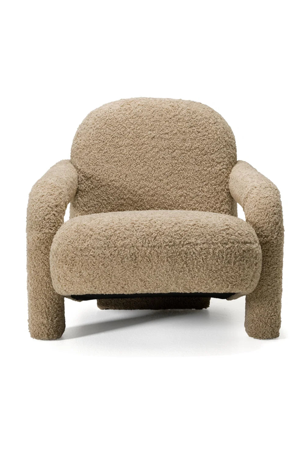 Luxury Tan Fabric Accent Chair Modern Italian Style for Villa