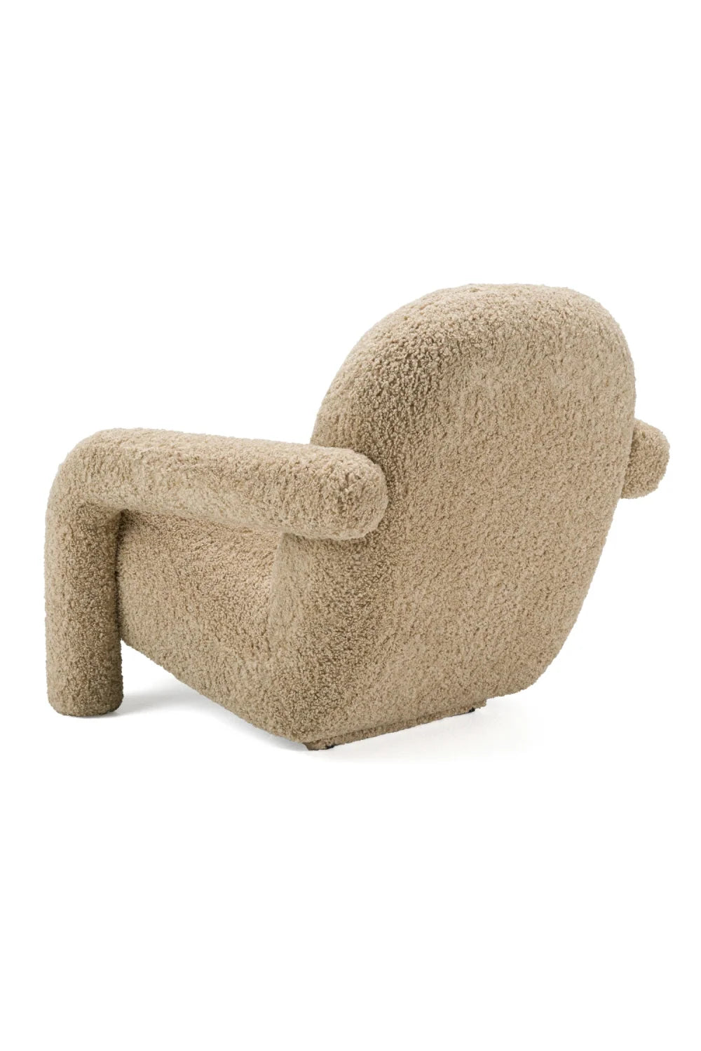 Luxury Tan Fabric Accent Chair Modern Italian Style for Villa